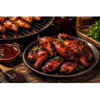 Куриные крылья BBQ на гриле: маринад, глазировка, температура